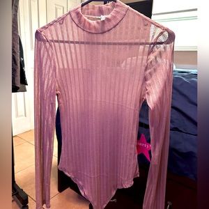 Sheer bodysuit heart hips